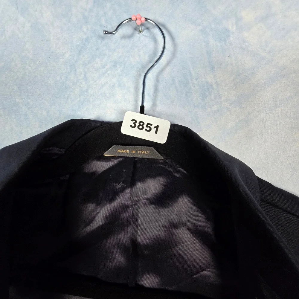 Banana Republic Mens 40R Blazer Black 100% Wool Italy 3 Button Sport Coat